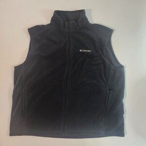 Columbia Men’s XXL Fleece Vest — Charcoal Gray Full-Zip